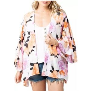 Rip Curl Short Floral Kimono